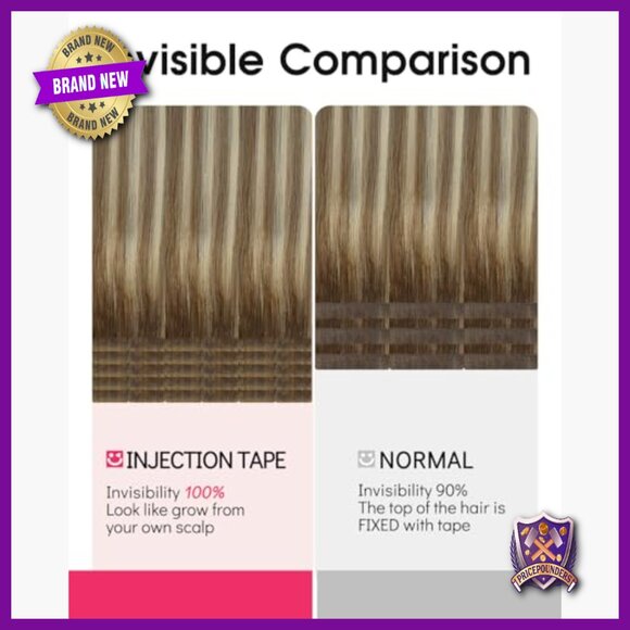 22 Inch Tape-In Human Hair Extensions, 20 Pieces, 50g, Straight Remy Hair main image 6